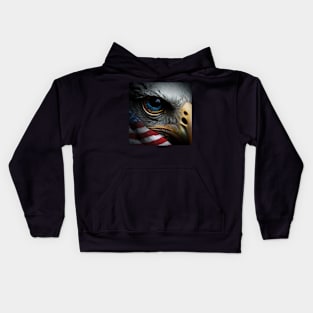 USA, Bald Eagle, America, American Flag, Kids Hoodie